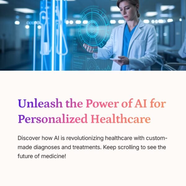 A futuristic doctor using a holographic AI interface to analyze patient data and medical technology, surrounded by blue glowing elements in a professional healthcare setting.